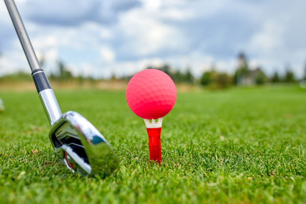 ball hole golf course golf concept closeup golf ball green grass golf club before hit 124865 5718